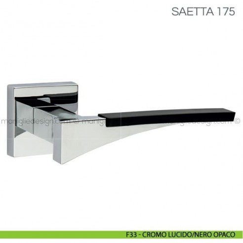 Maniglia per porta Saetta Fimet Handles F33 - Cromo Lucido/Nero Opaco