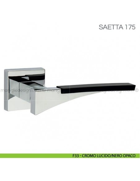 Maniglia per porta Saetta Fimet Handles F33 - Cromo Lucido/Nero Opaco