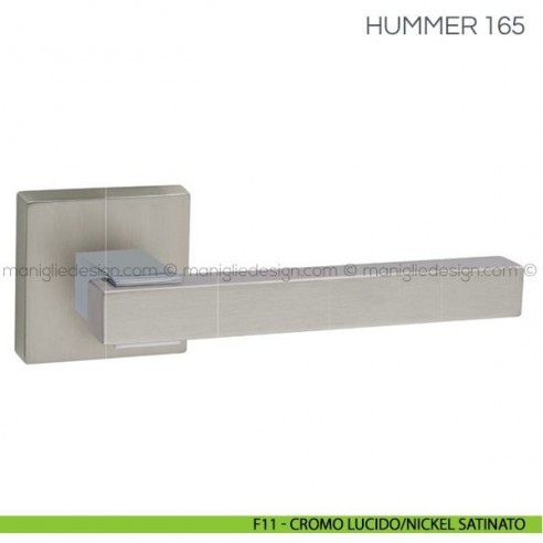 Maniglia per porta Hummer Fimet Handles F11 - Cromo Lucido/Nickel Satinato