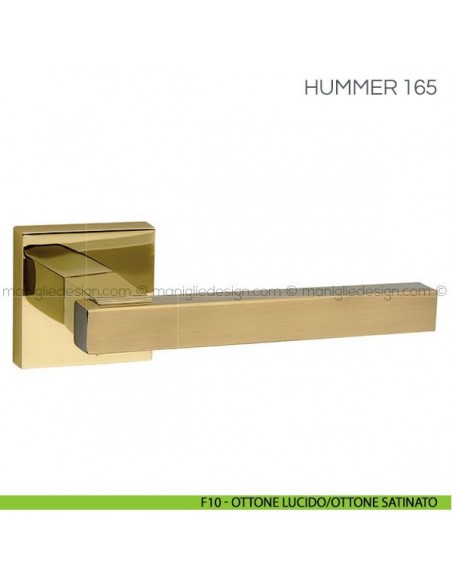 Maniglia per porta Hummer Fimet Handles F10 - Ottone Lucido/Ottone Satinato