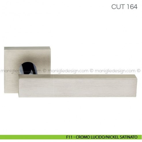 Maniglia per porta Cut Fimet Handles F11 - Cromo Lucido/Nickel Satinato