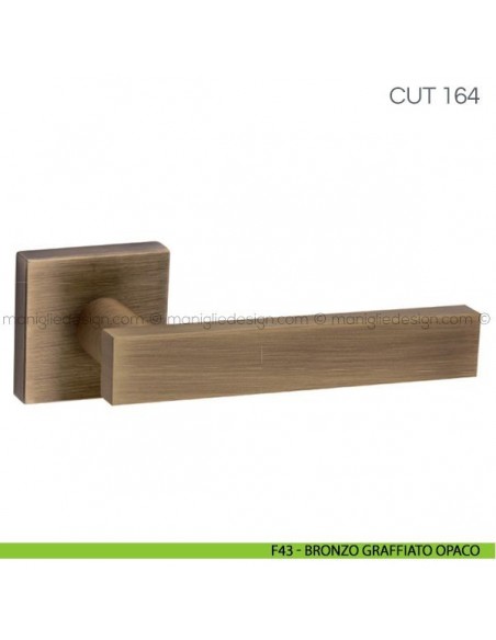 Maniglia per porta Cut Fimet Handles F43 - Bronzo Graffiato Opaco