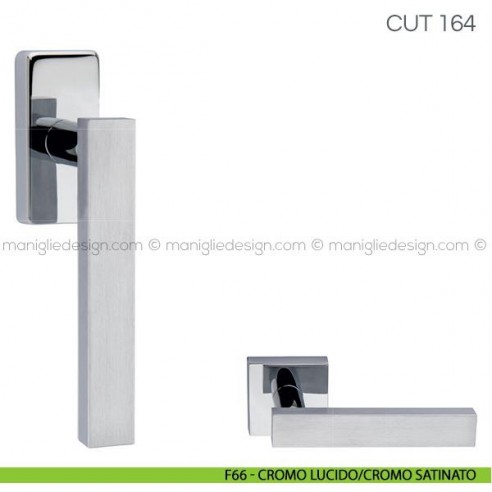 Maniglia per finestra martellina DK Cut Fimet Handles F66 - Cromo Lucido/Cromo Satinato