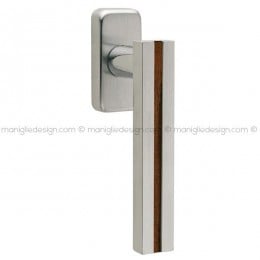 Maniglia con inserto in legno per finestra Square Fimet Handles