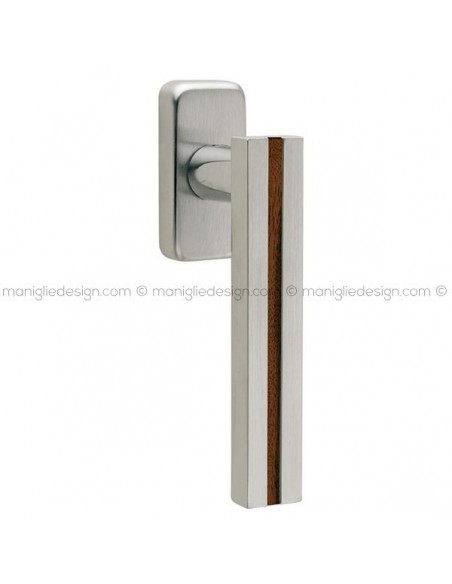 Maniglia con inserto in legno per finestra Square Fimet Handles
