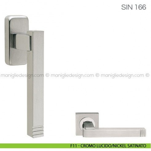 Maniglia per finestra martellina DK Sin Fimet Handles F11 - Cromo Lucido/Nickel Satinato