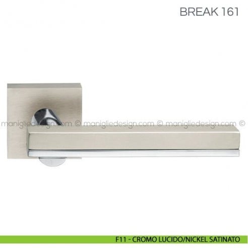 Maniglia per porta Break Fimet Handles F11 - Cromo Lucido/Nickel Satinato