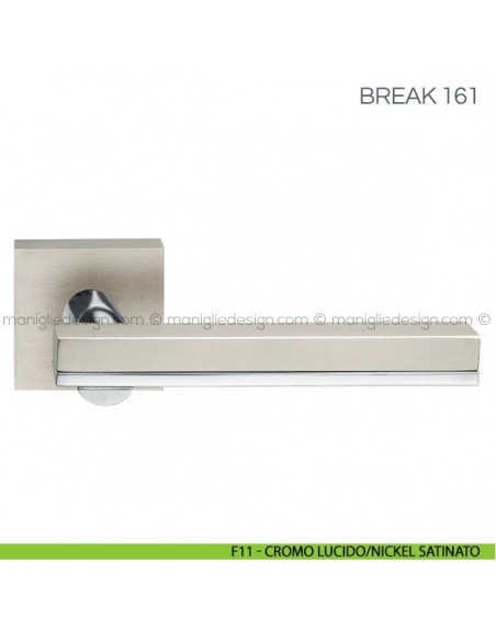 Maniglia per porta Break Fimet Handles F11 - Cromo Lucido/Nickel Satinato