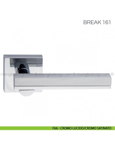 Maniglia per porta Break Fimet Handles F66 - Cromo Lucido/Cromo Satinato
