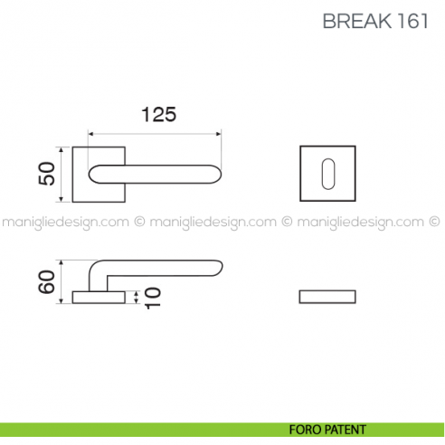 Maniglia per porta Break Fimet Handles foro patent