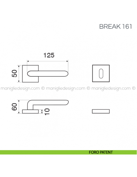 Maniglia per porta Break Fimet Handles foro patent