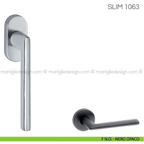 Maniglia per finestra martellina DK Slim Fimet Handles F N.O. - Nero Opaco