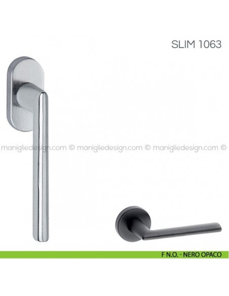 Maniglia per finestra martellina DK Slim Fimet Handles F N.O. - Nero Opaco