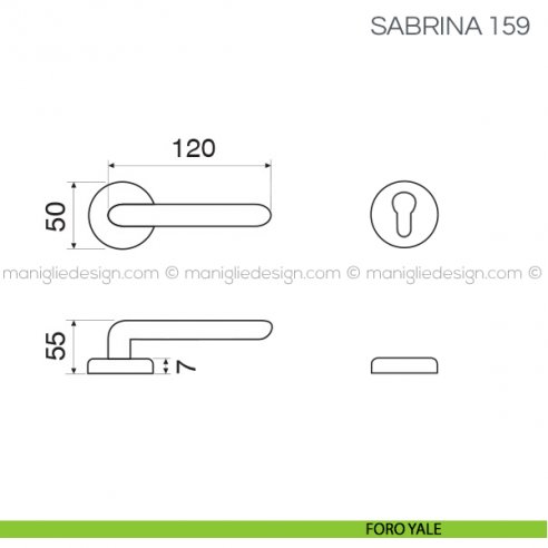 Maniglia per porta Sabrina Fimet Handles foro yale