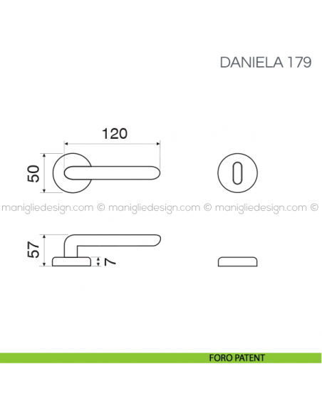 Maniglia per porta Daniela Fimet Handles foro patent