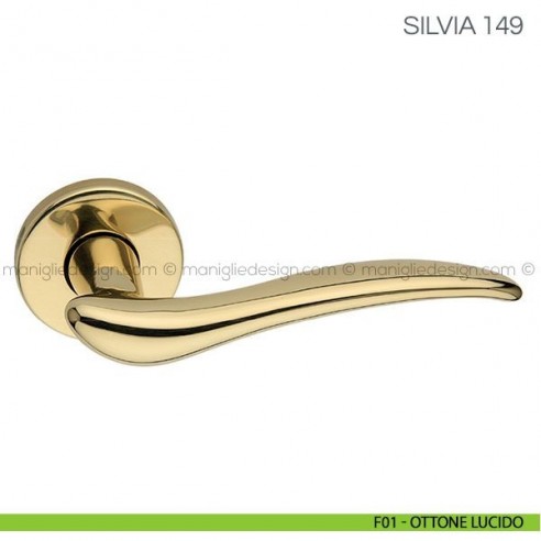 Maniglia per porta Silvia Fimet Handles F01 - Ottone Lucido