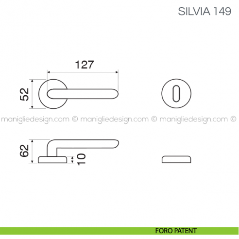 Maniglia per porta Silvia Fimet Handles foro patent