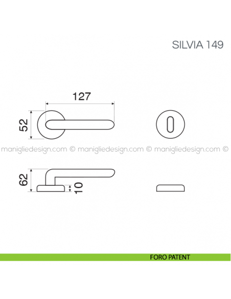 Maniglia per porta Silvia Fimet Handles foro patent