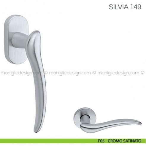 Maniglia per finestra martellina DK Silvia Fimet Handles F05 - Cromo Satinato
