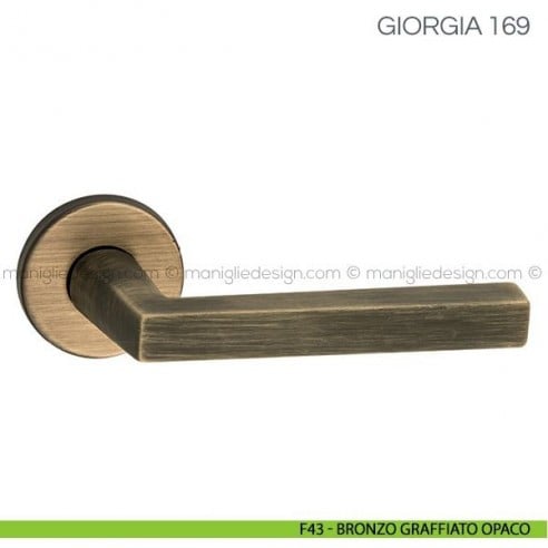 Maniglia per porta Giorgia Fimet Handles F43 - Bronzo Graffiato Opaco