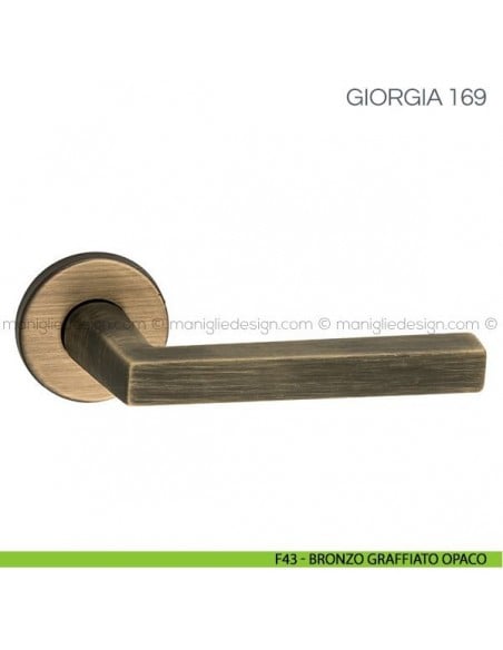 Maniglia per porta Giorgia Fimet Handles F43 - Bronzo Graffiato Opaco