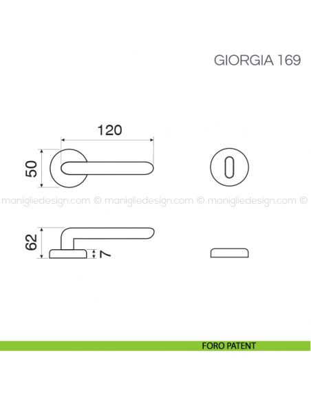 Maniglia per porta Giorgia Fimet Handles foro patent
