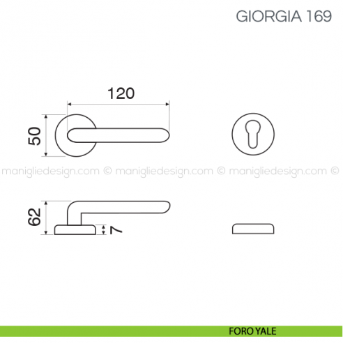 Maniglia per porta Giorgia Fimet Handles foro yale