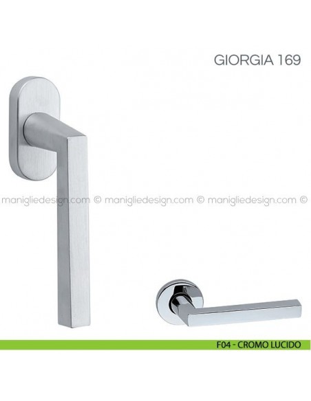 Maniglia per finestra martellina DK Giorgia Fimet Handles F04 - Cromo Lucido