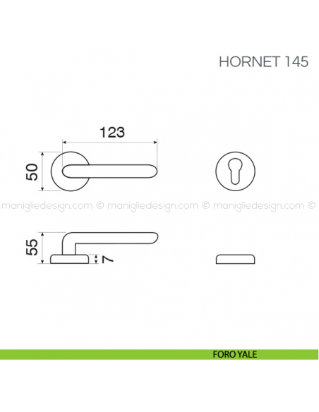 Maniglia per porta Hornet Fimet Handles foro yale