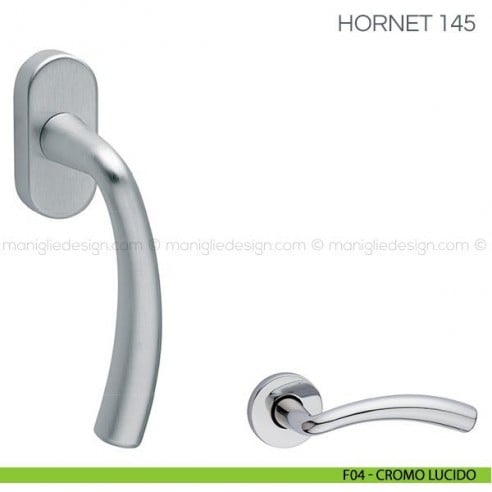 Maniglia per finestra martellina DK Hornet Fimet Handles F04 - Cromo Lucido