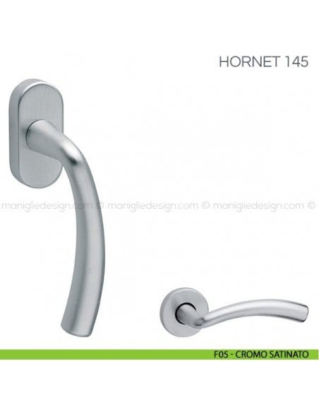 Maniglia per finestra martellina DK Hornet Fimet Handles F05 - Cromo Satinato