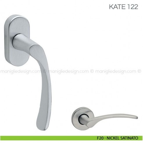 Maniglia per finestra martellina DK Kate Fimet Handles F20 - Nickel Satinato