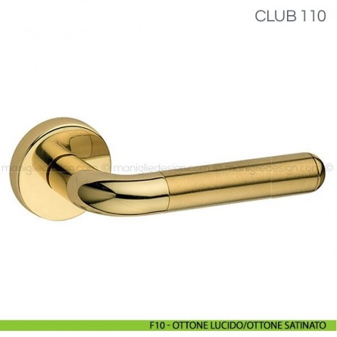 Maniglia per porta Club Fimet Handles F10 - Ottone Lucido/Ottone Satinato