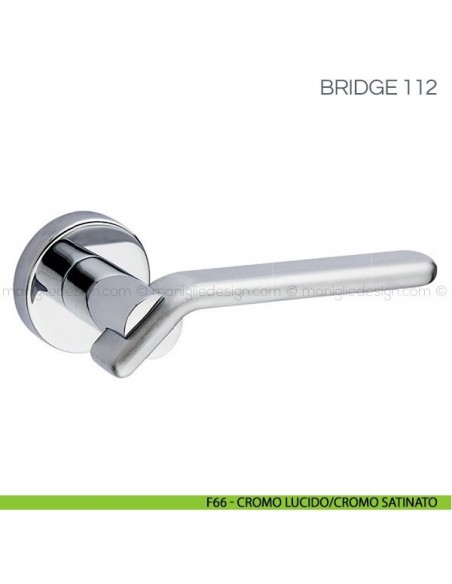 Maniglia per porta Bridge Fimet Handles F66 - Cromo Lucido/Cromo Satinato