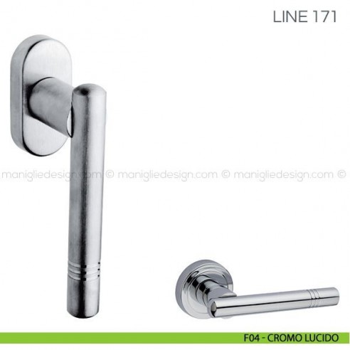 Maniglia per finestra martellina DK Line Fimet Handles F04 - Cromo Lucido