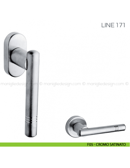 Maniglia per finestra martellina DK Line Fimet Handles F05 - Cromo Satinato