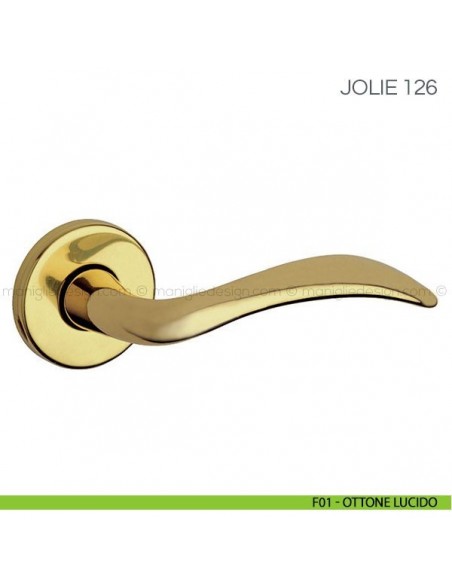 Maniglia per porta Jolie Fimet Handles F01 - Ottone Lucido