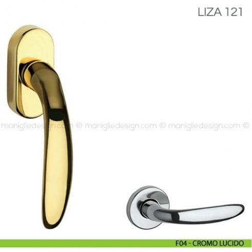 Maniglia per finestra martellina DK Liza Fimet Handles F04 - Cromo Lucido