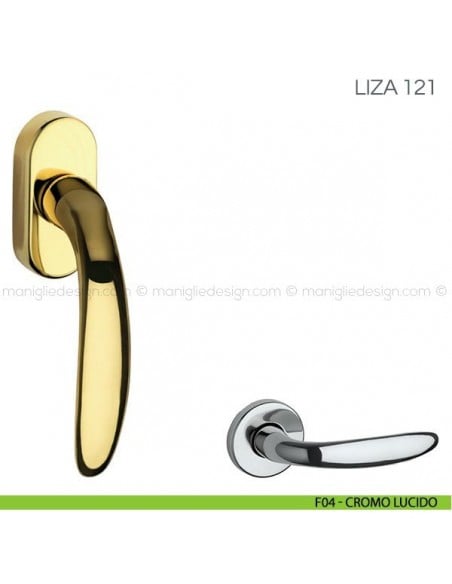 Maniglia per finestra martellina DK Liza Fimet Handles F04 - Cromo Lucido