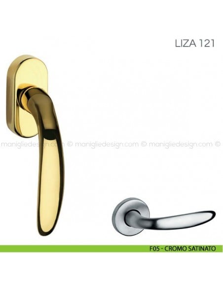 Maniglia per finestra martellina DK Liza Fimet Handles F05 - Cromo Satinato