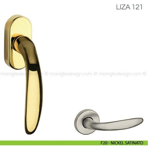 Maniglia per finestra martellina DK Liza Fimet Handles F20 - Nickel Satinato