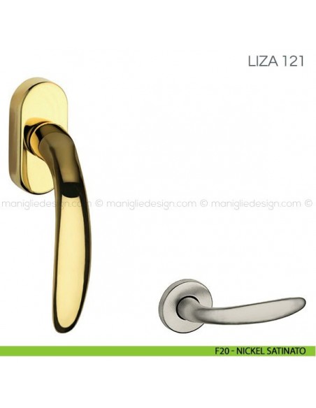Maniglia per finestra martellina DK Liza Fimet Handles F20 - Nickel Satinato