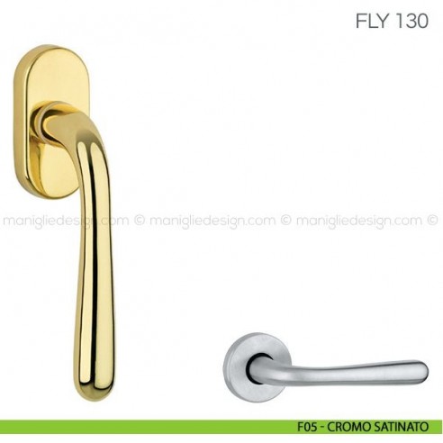 Maniglia per finestra martellina DK Fly Fimet Handles F05 - Cromo Satinato