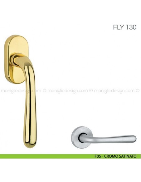 Maniglia per finestra martellina DK Fly Fimet Handles F05 - Cromo Satinato