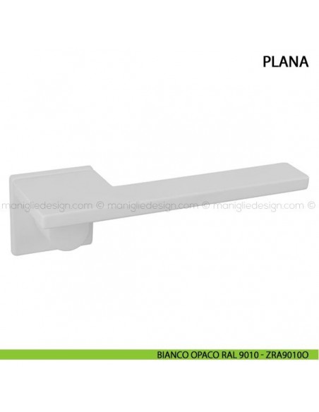 Maniglia per porta Plana Comit bianco opaco RAL 9010