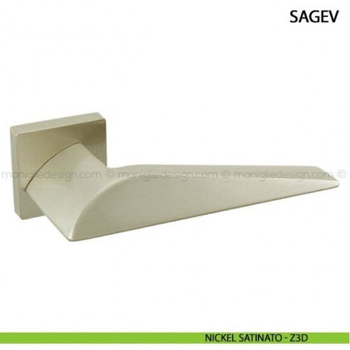 Maniglia per porta Sagev Comit nichel satinato