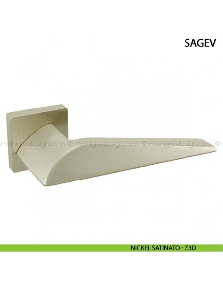 Maniglia per porta Sagev Comit nichel satinato
