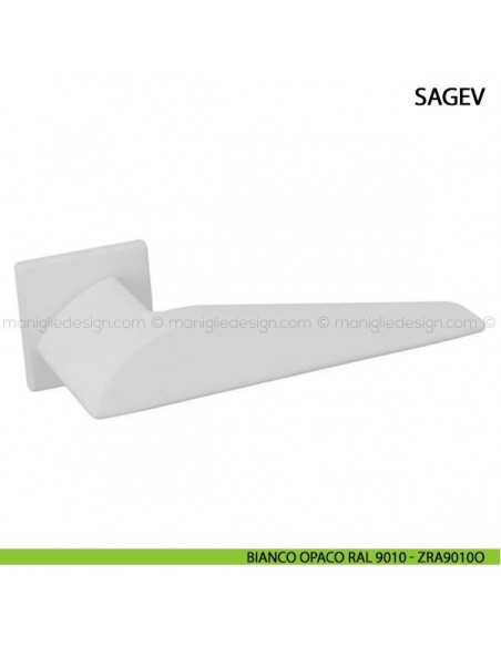 Maniglia per porta Sagev Comit bianco opaco RAL 9010