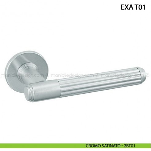 Maniglia per porta Exa Comit cromo satinato