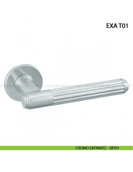 Maniglia per porta Exa Comit cromo satinato